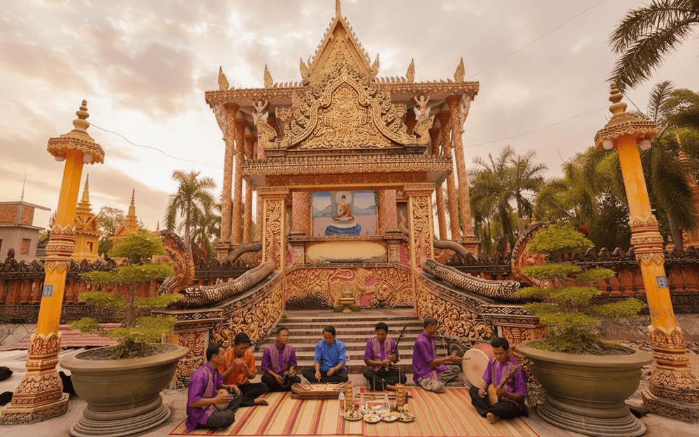 Tham dự lễ hội người Khmer là dịp để du khách trải nghiệm văn hóa dân tộc độc đáo và gắn bó hơn với con người miền Tây hiền hòa, mến khách